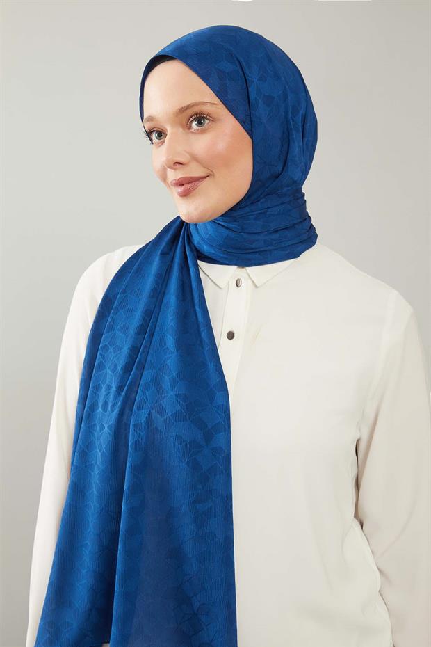 Parlament Mavisi Kristal Desen Jakar Capri Şal