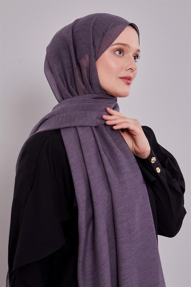 Patlıcan Moru Arlyn Düz Şal