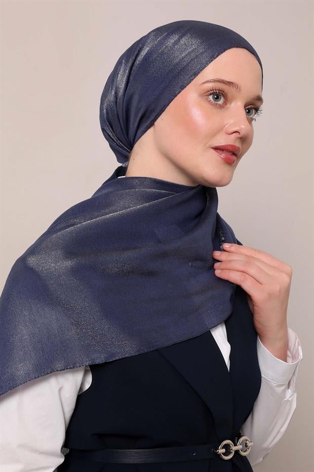 Patlıcan Moru Simli Bodrum Şal