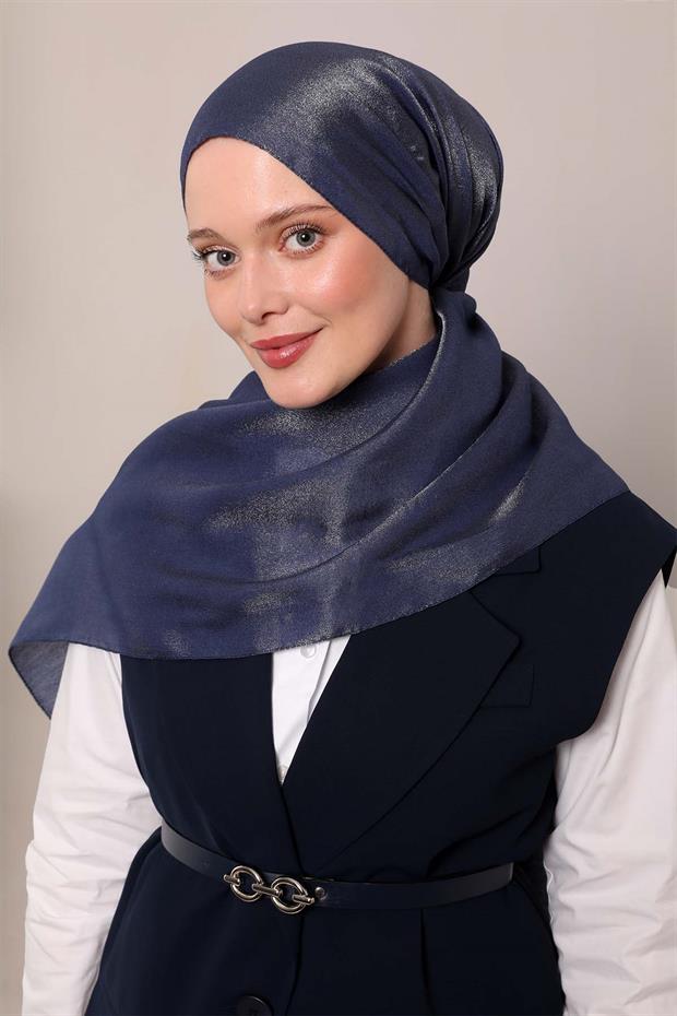 Patlıcan Moru Simli Bodrum Şal