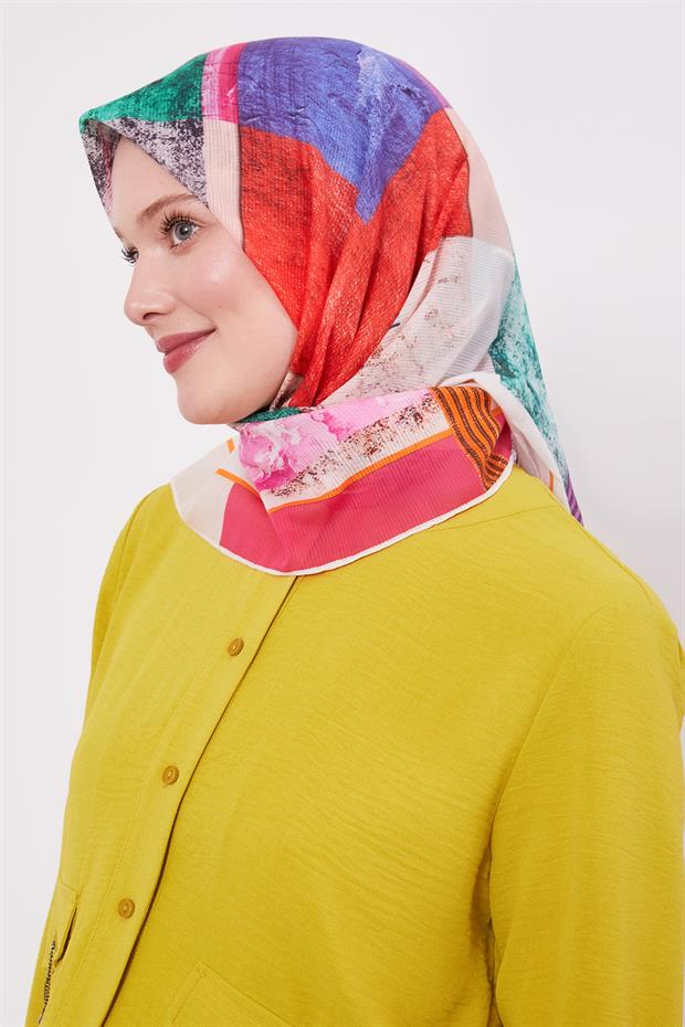 Pembe Çizgili Batik Pamuk Eşap