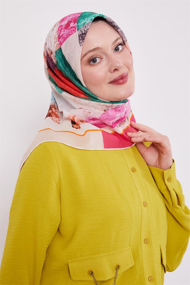 Pembe Çizgili Batik Pamuk Eşap