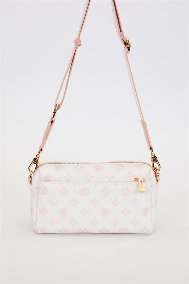 Pembe Çizgi Kuşaklı Omuz Çantası