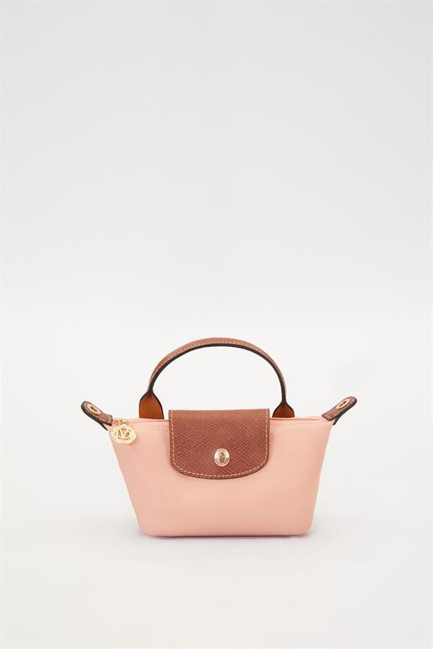 Pembe Deri Kapak Detaylı El Çantası