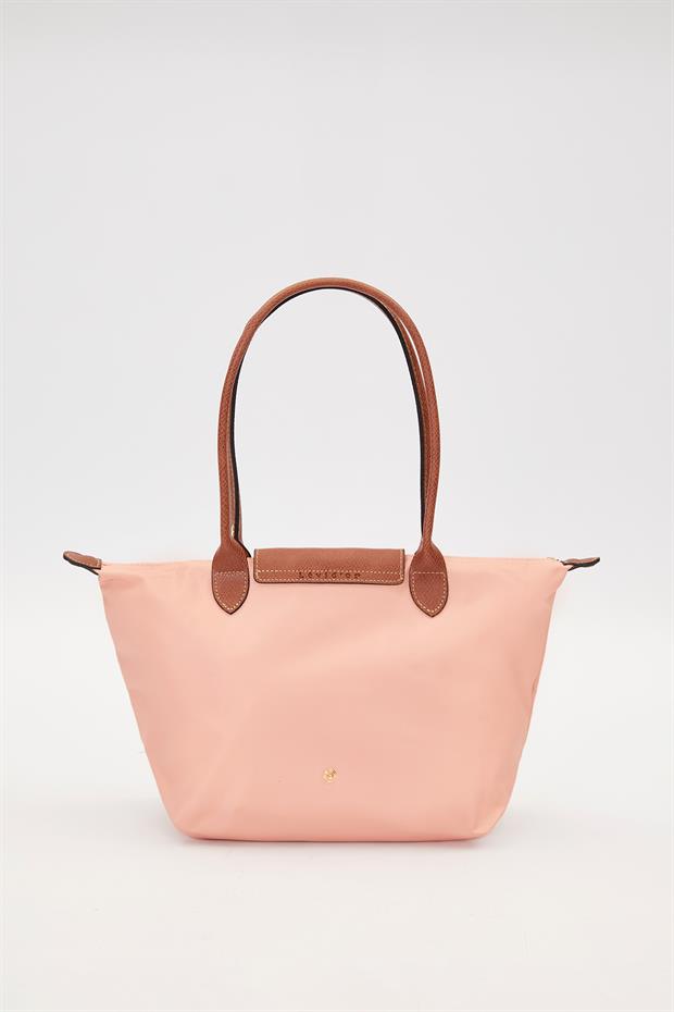 Pembe Deri Kapaklı Uzun Askılı Omuz Çantası