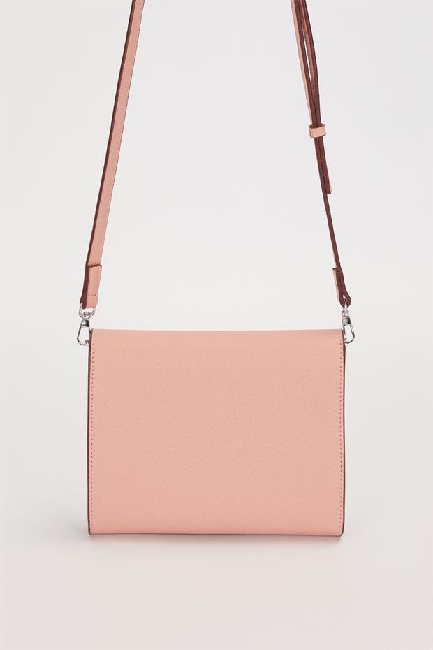 Pembe Düz Form Omuz Çantası