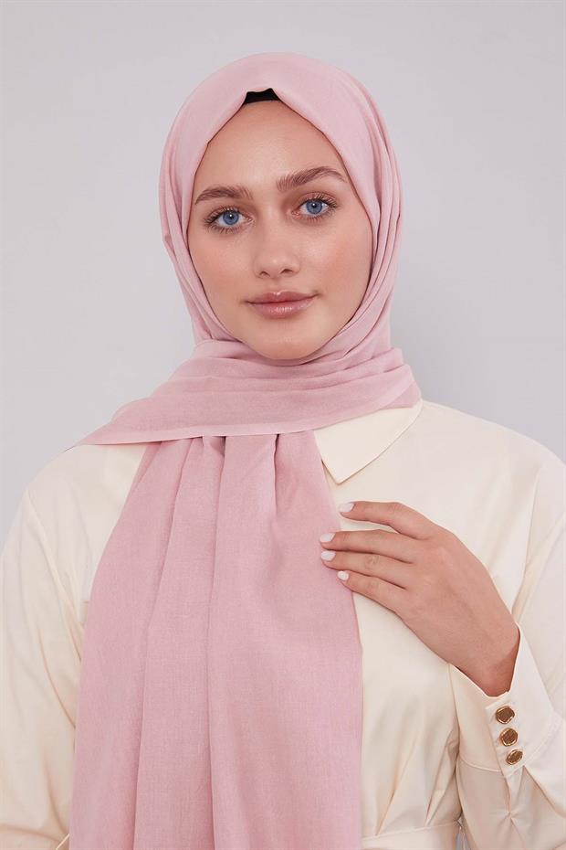Pembe Düz Tensel Şal