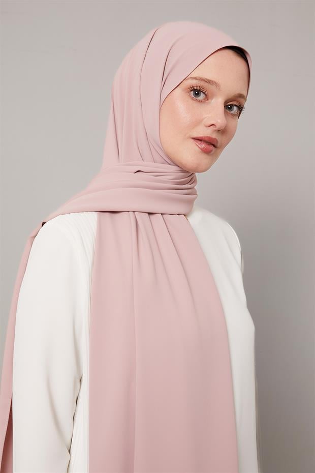 Pembe Düz Trend Şal