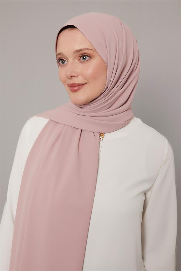 Pembe Düz Trend Şal