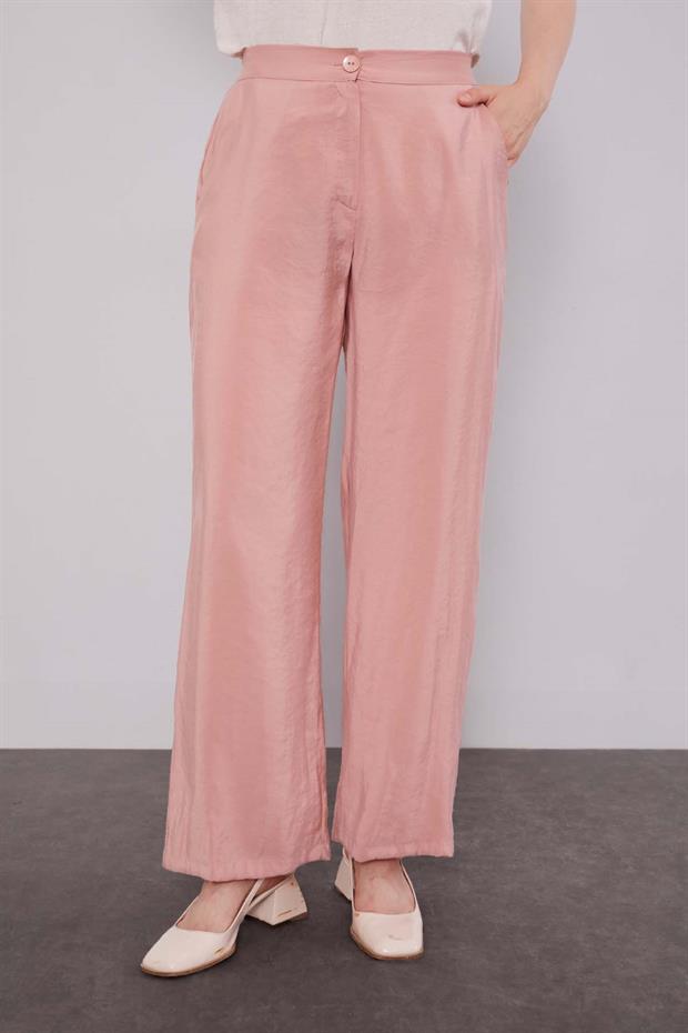 Pembe File Baskılı İkili Takım