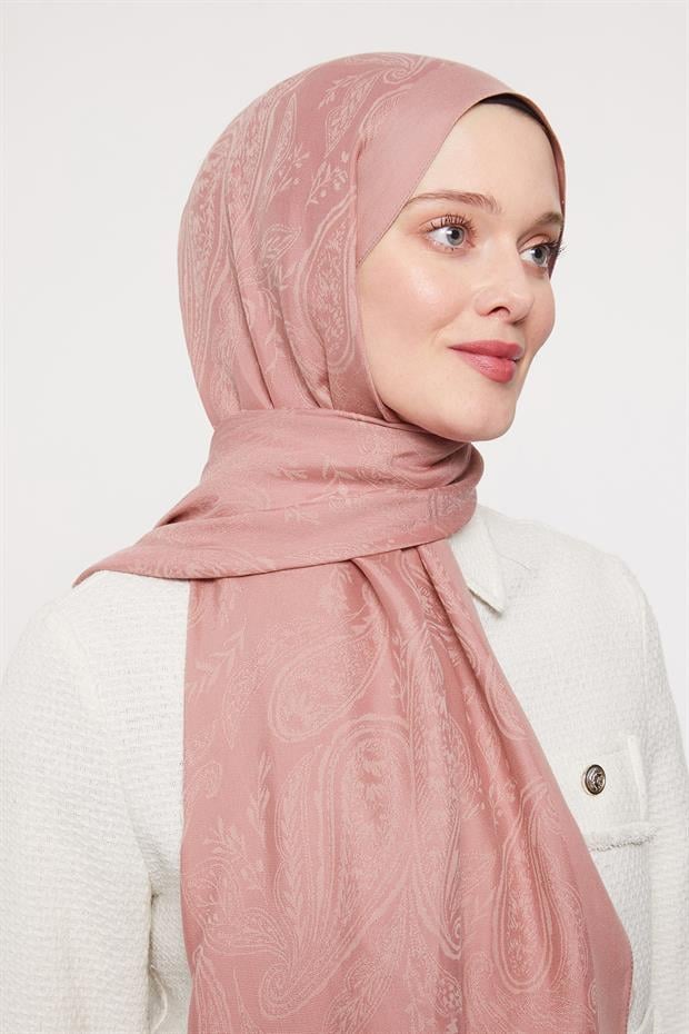 Pembe Hint Desen Grazia Şal