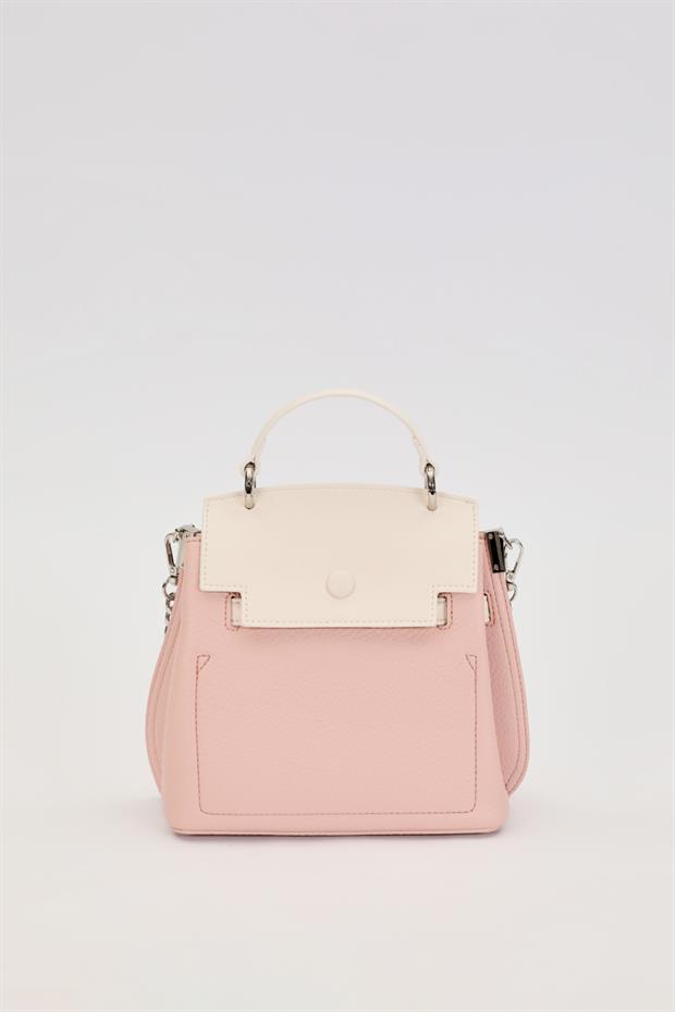 Pembe İnci Askı Detaylı El Çantası