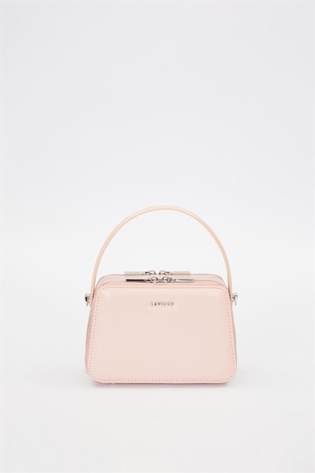 Pembe Kare Bombe Görünümlü Omuz Çantası