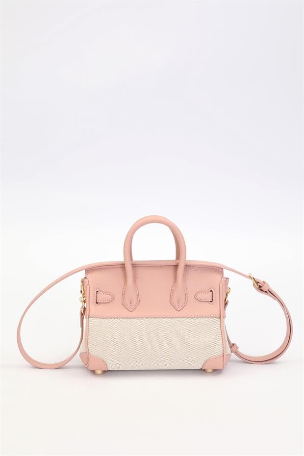 Pembe Kilit Detay El Çantası