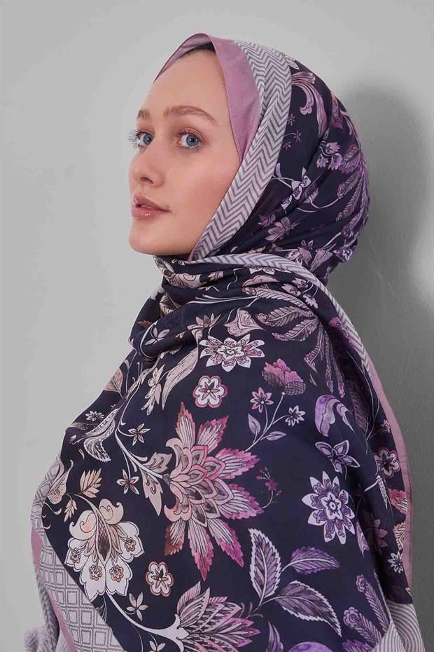 Pembe Lale Desen Sport Şal