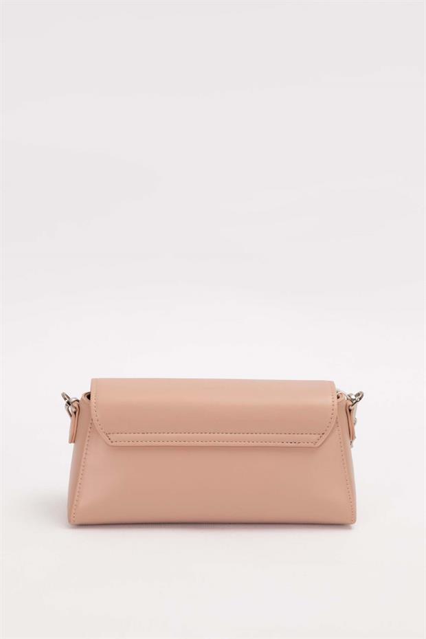 Pembe Logo Tokalı Omuz Çantası