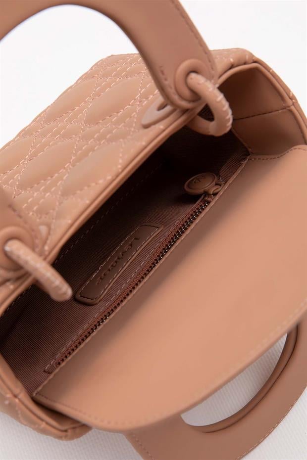 Pembe Mini Zincir Aksesuarlı El Çantası