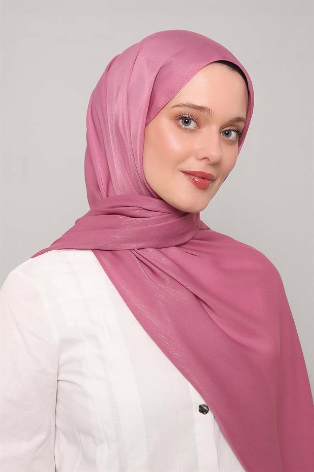 Pembe Simli Elmas Şal