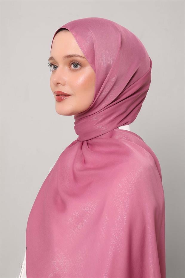 Pembe Simli Elmas Şal