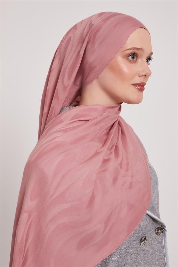 Pembe Soyut Desen Grazia Şal