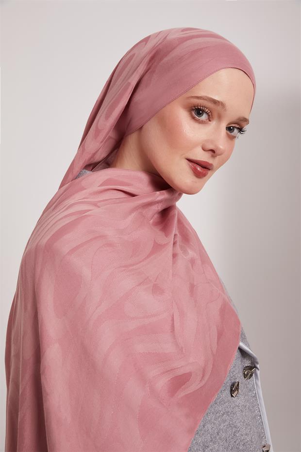 Pembe Soyut Desen Grazia Şal