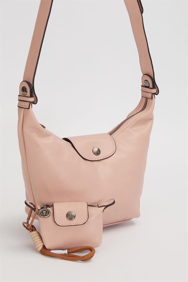 Pembe Uzatılabilir Askılı El Çantası