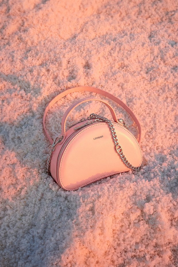 Pembe Yarım Ay Model Omuz Çantası