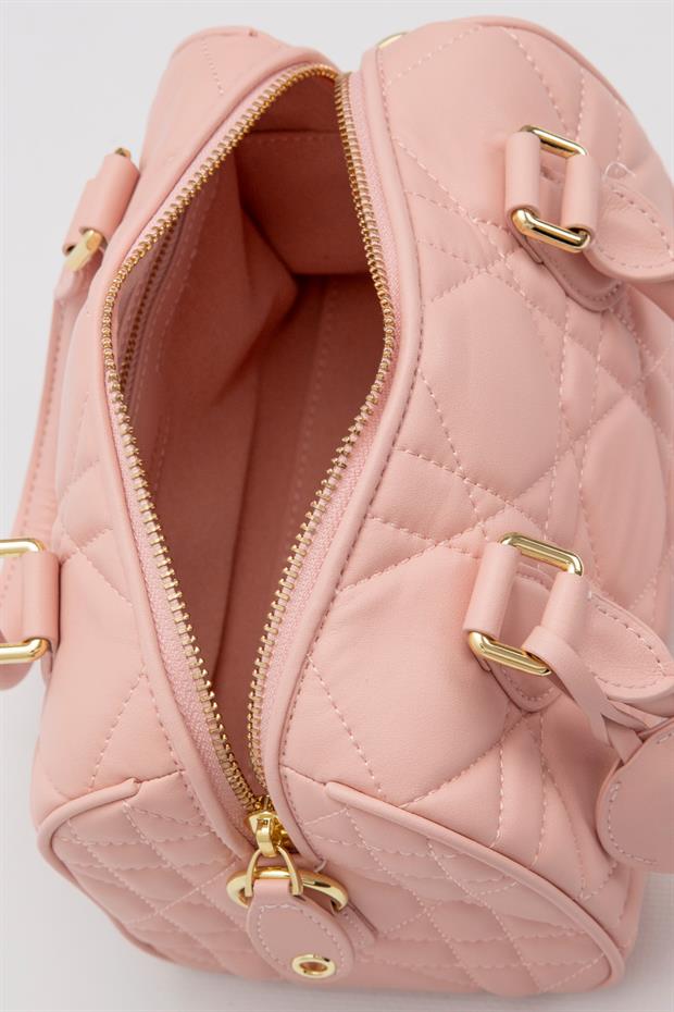 Pembe Yıldız Aksesuar Detaylı El Çantası