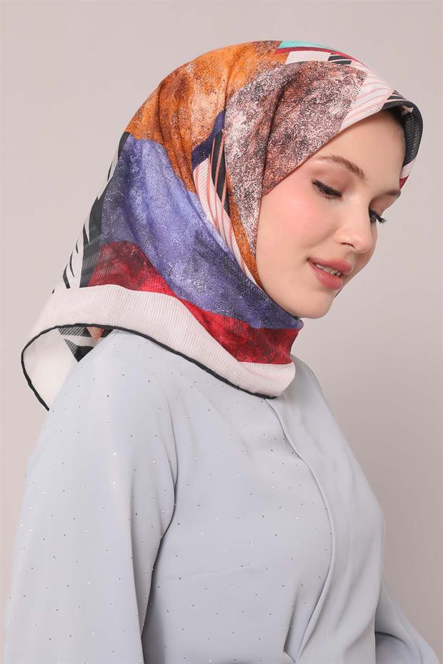 Pembe Zebra Desen Pamuk Eşarp