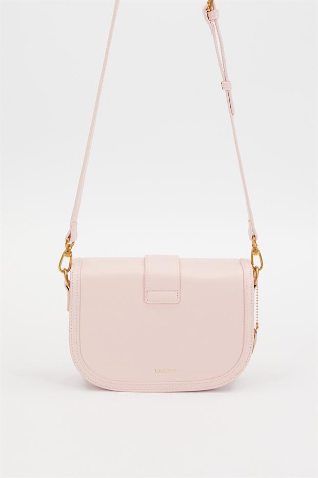 Pembe Zımba Detay Omuz Çantası