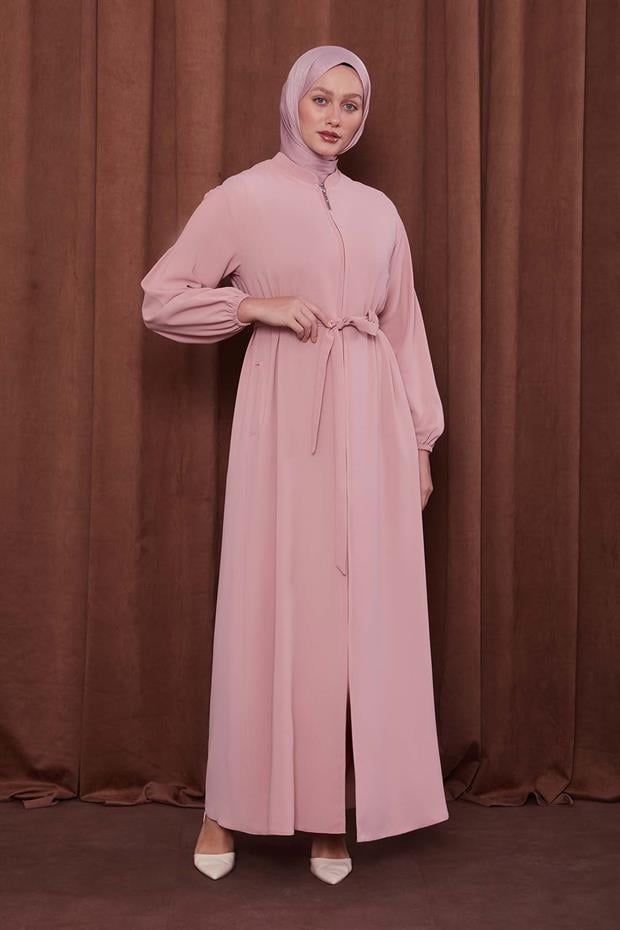 Pudra Bağlama Detaylı Ferace