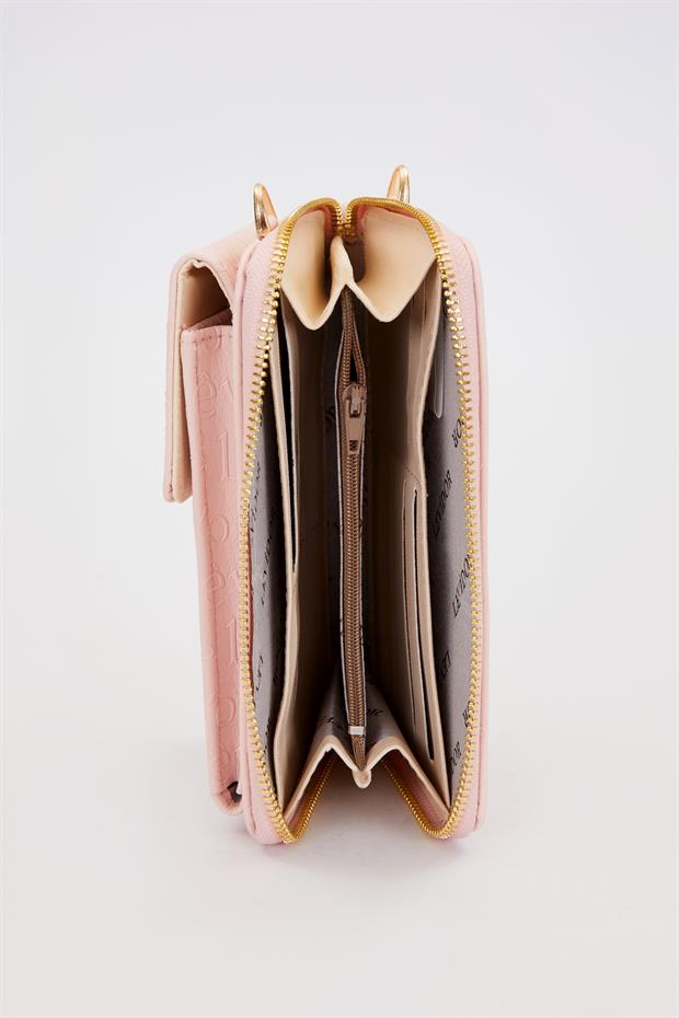 Pudra Baskı Model Zincirli Cüzdan