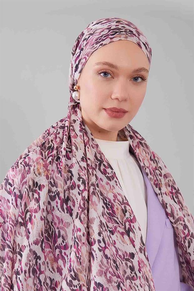 Pudra Batik Desen Pamuk Şal