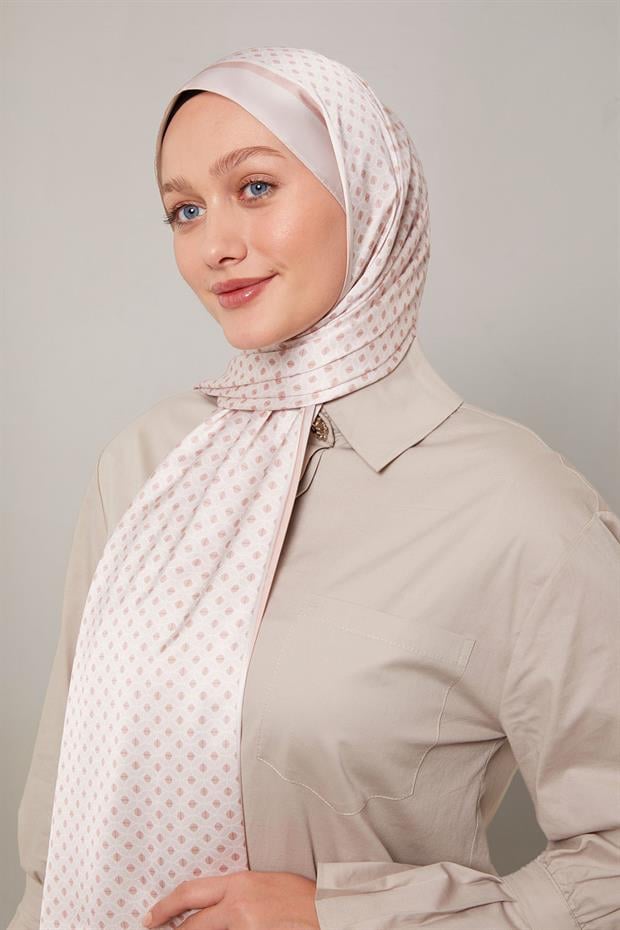 Pudra Halkalı Benek Desen Angel Şal
