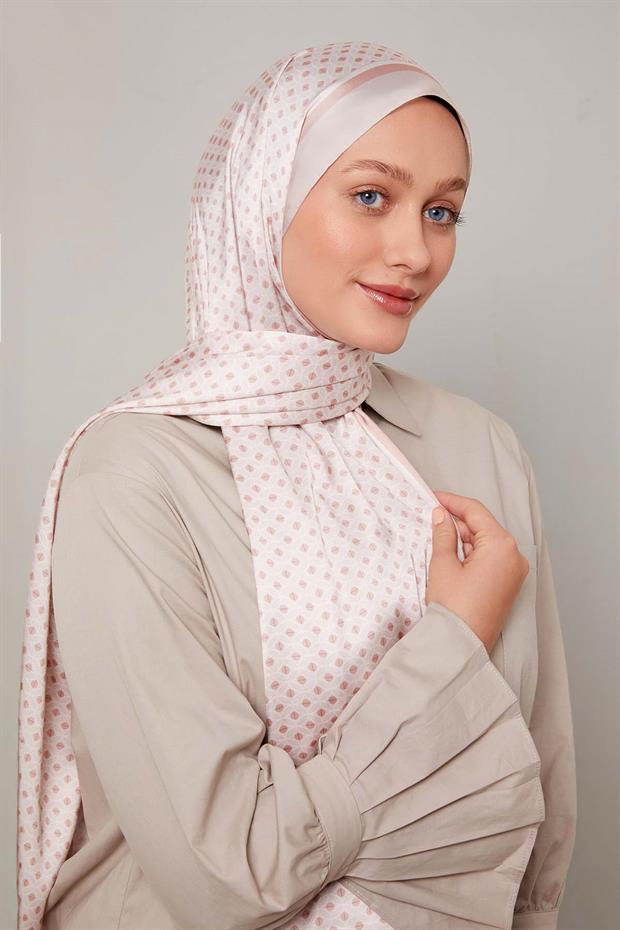 Pudra Halkalı Benek Desen Angel Şal