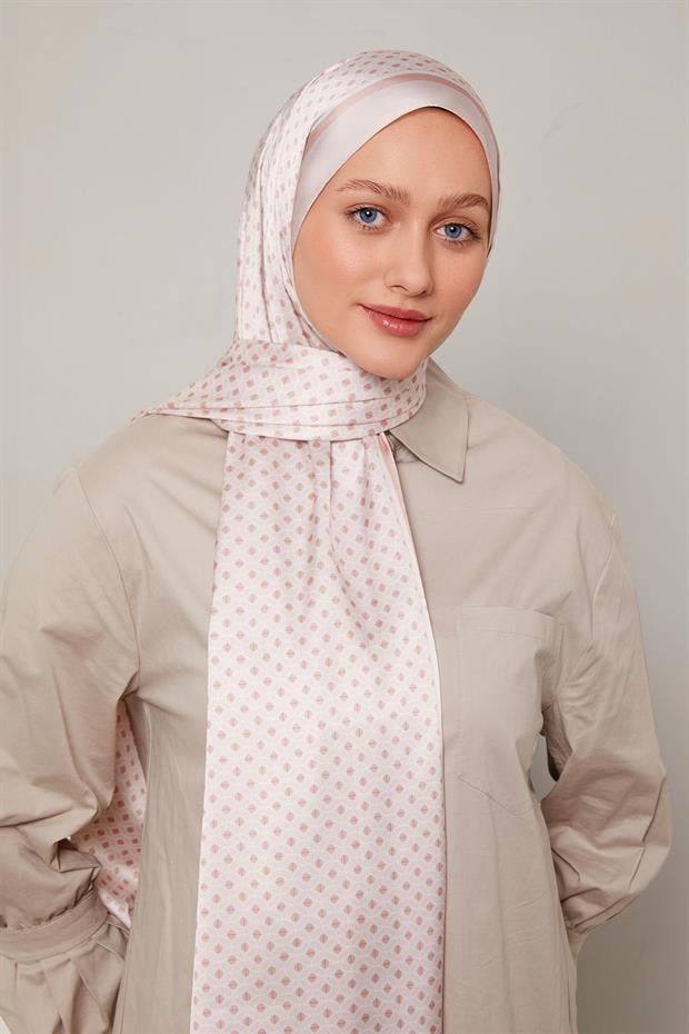 Pudra Halkalı Benek Desen Angel Şal