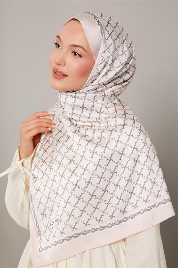 Pudra L Baskılı Angel Şal