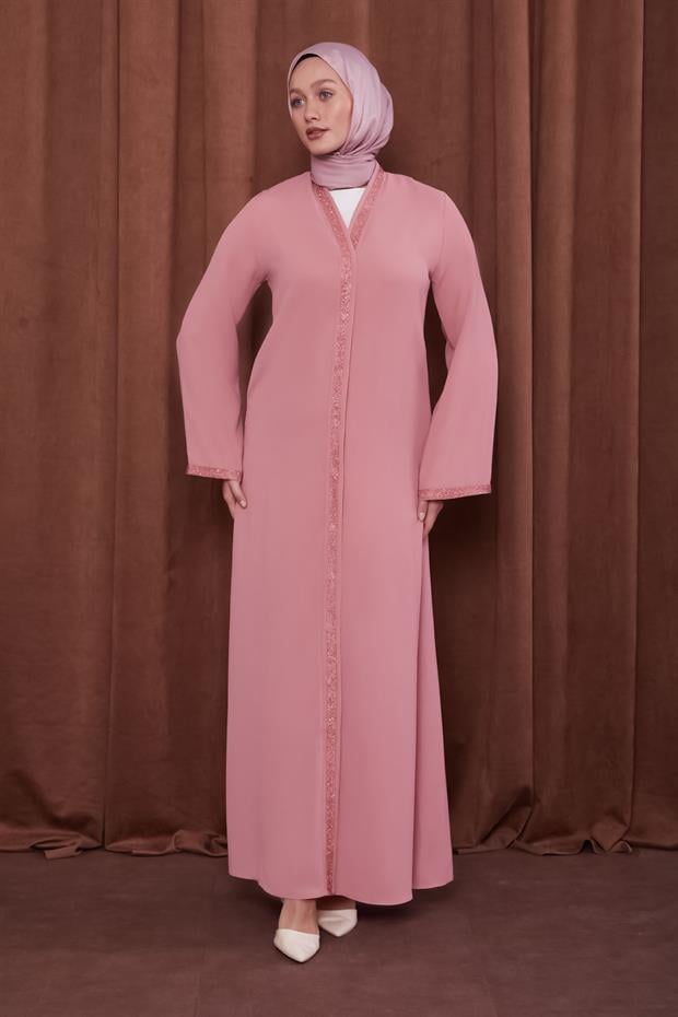 Pudra Önü Taşlı Ferace