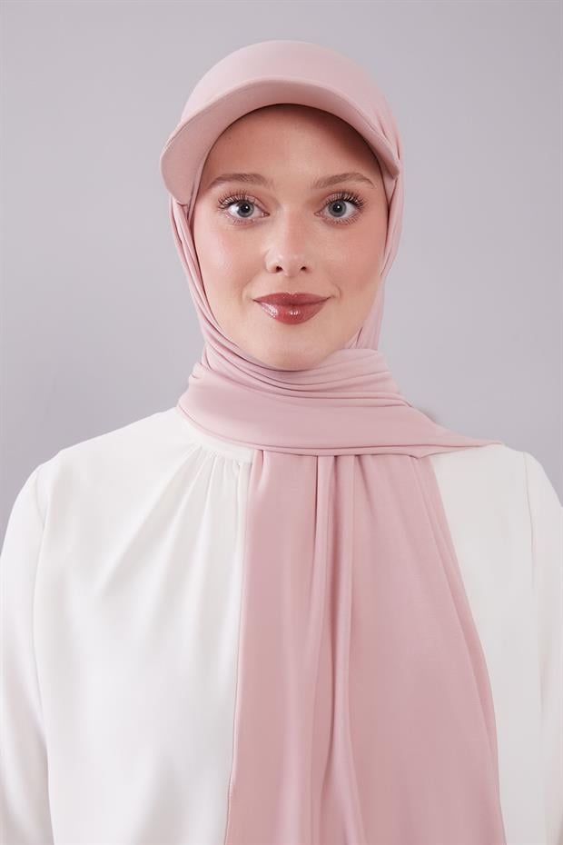 Pudra Pratik Şapkalı Şal