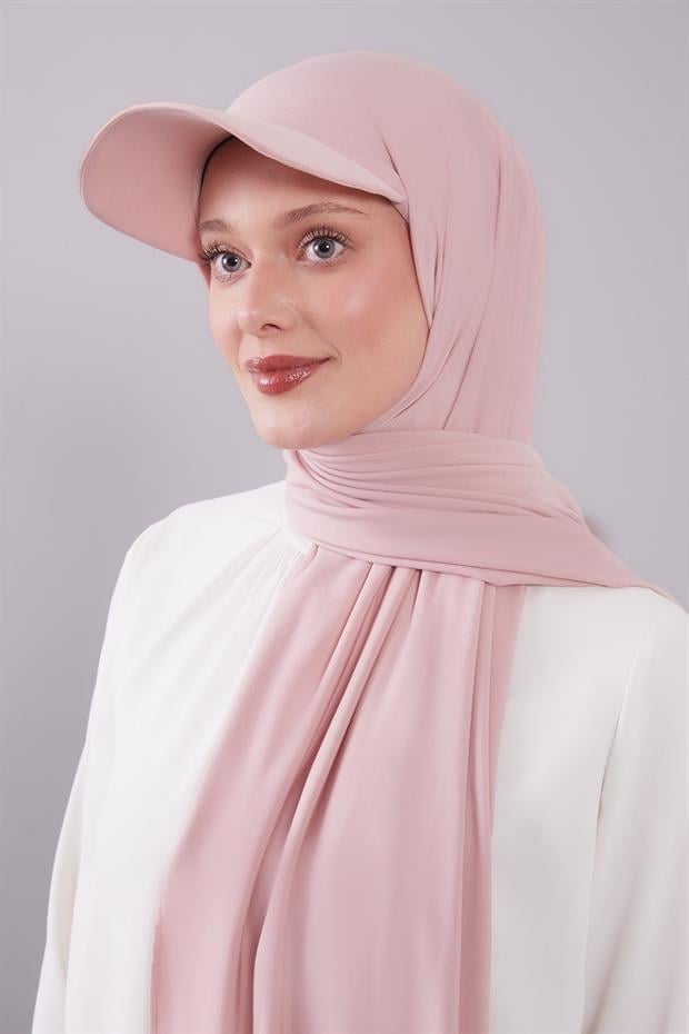 Pudra Pratik Şapkalı Şal
