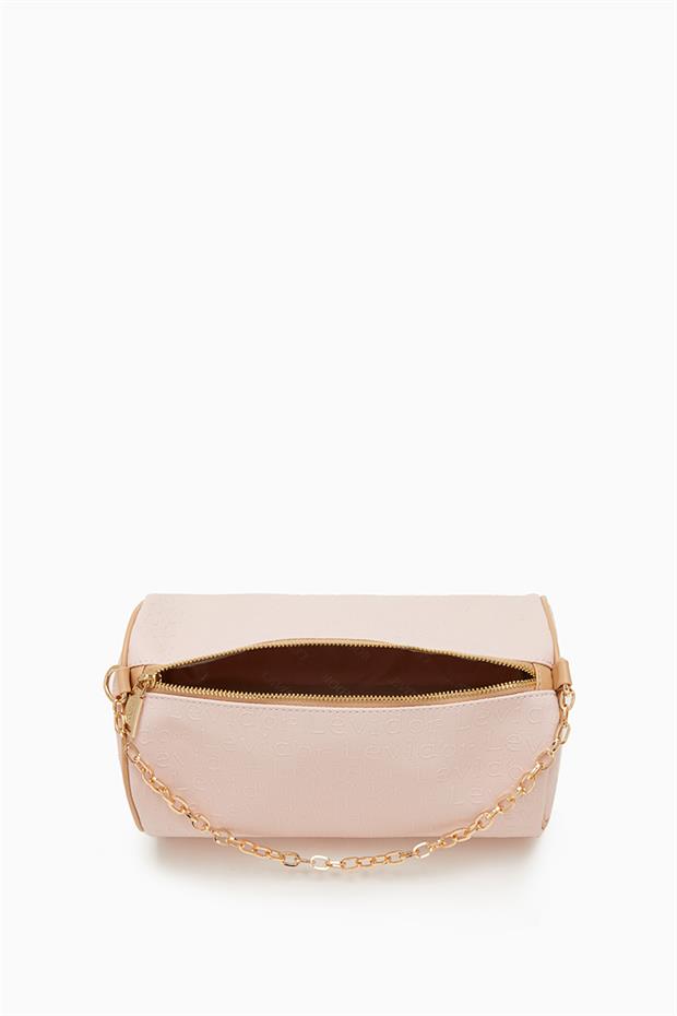 Pudra Baskılı Silindir Model El Çantası