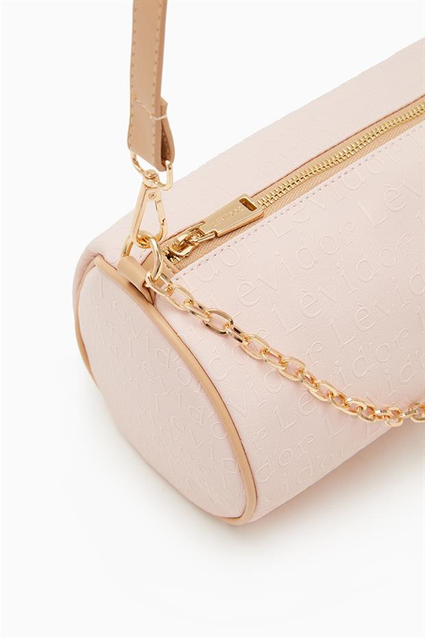 Pudra Baskılı Silindir Model El Çantası