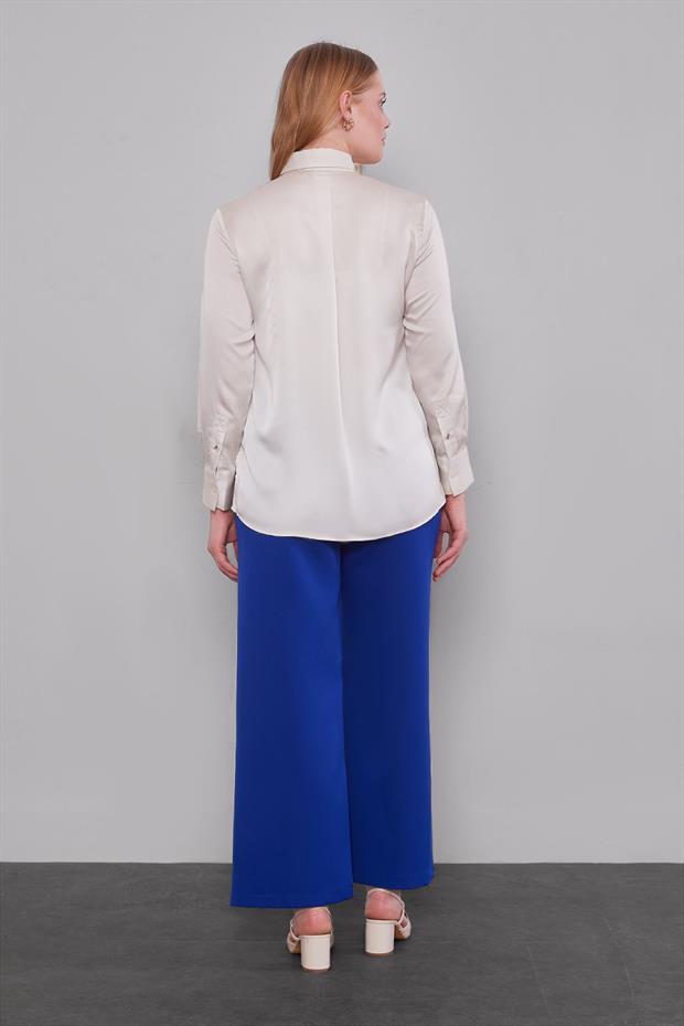 Saks Beli Lastikli Pantolon