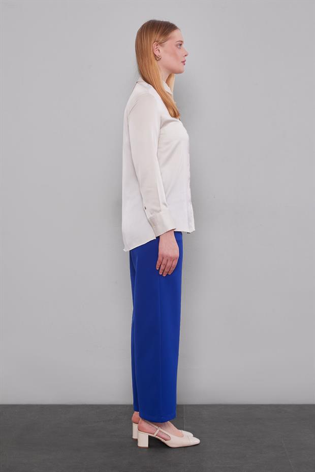 Saks Beli Lastikli Pantolon