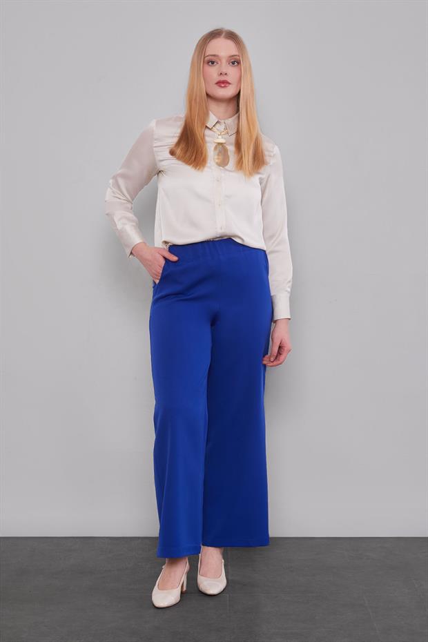 Saks Beli Lastikli Pantolon