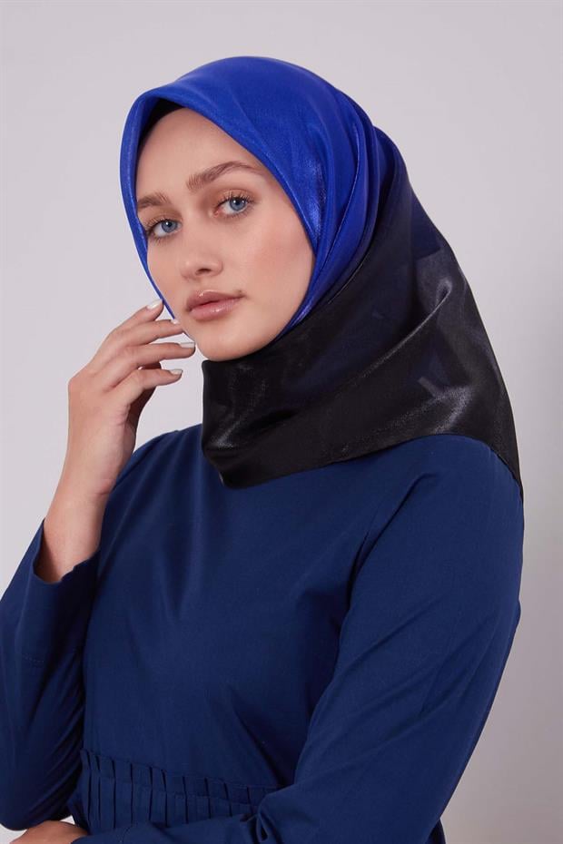 Saks Çift Renk Kehribar Eşarp