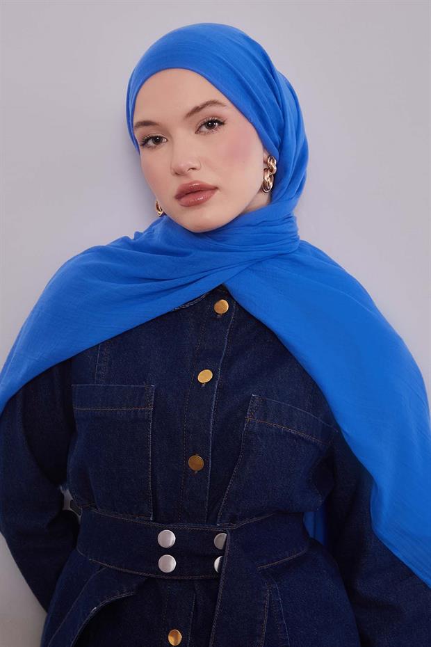 Saks Düz Hawai Şal