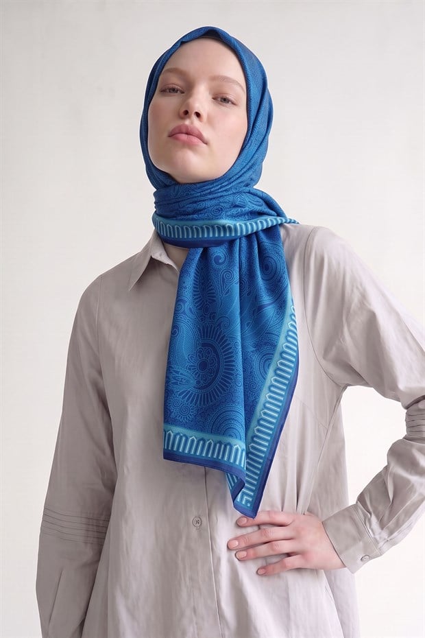 Saks Etnik Desen Marvella Eşarp