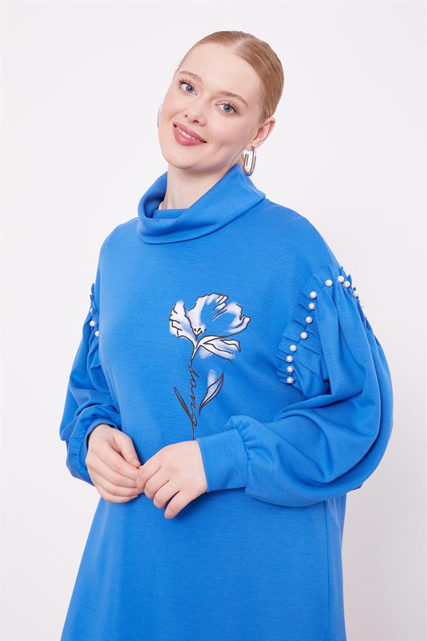 Saks İnci Kol Detaylı Spor Takım