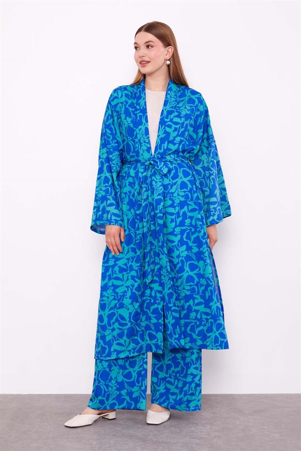 Saks Kimono Pantolon Takım